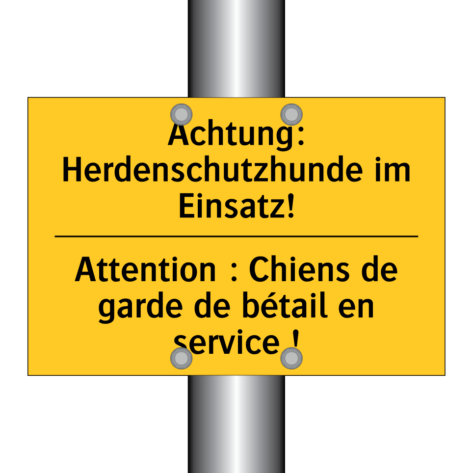 Achtung: Herdenschutzhunde im  /.../ - Attention : Chiens de garde de  /.../