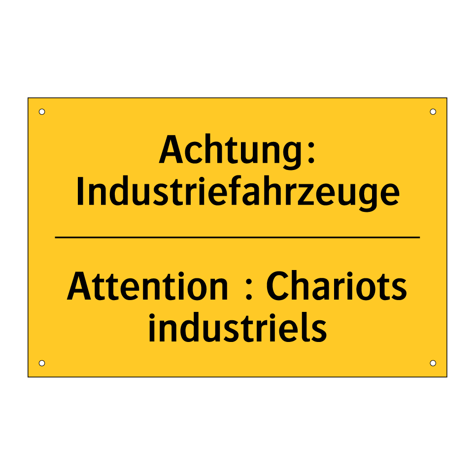 Achtung: Industriefahrzeuge - Attention : Chariots industriels /.../