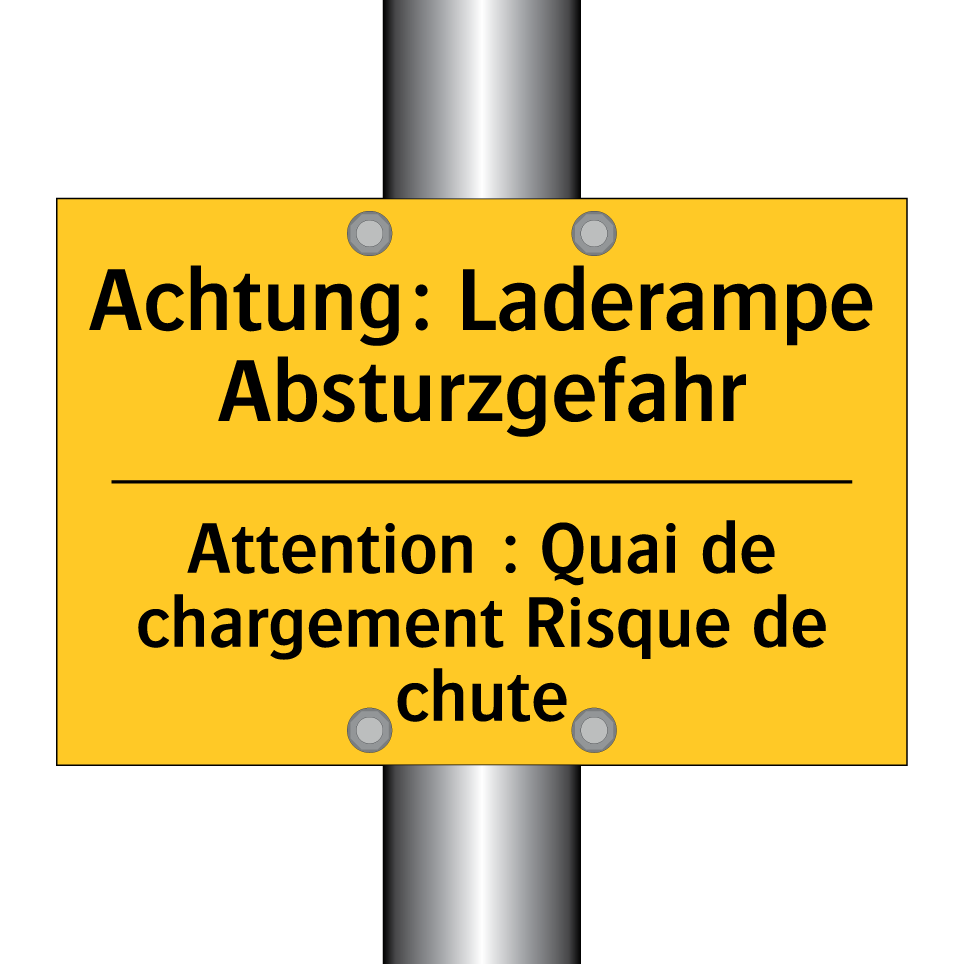 Achtung: Laderampe Absturzgefahr /.../ - Attention : Quai de chargement  /.../