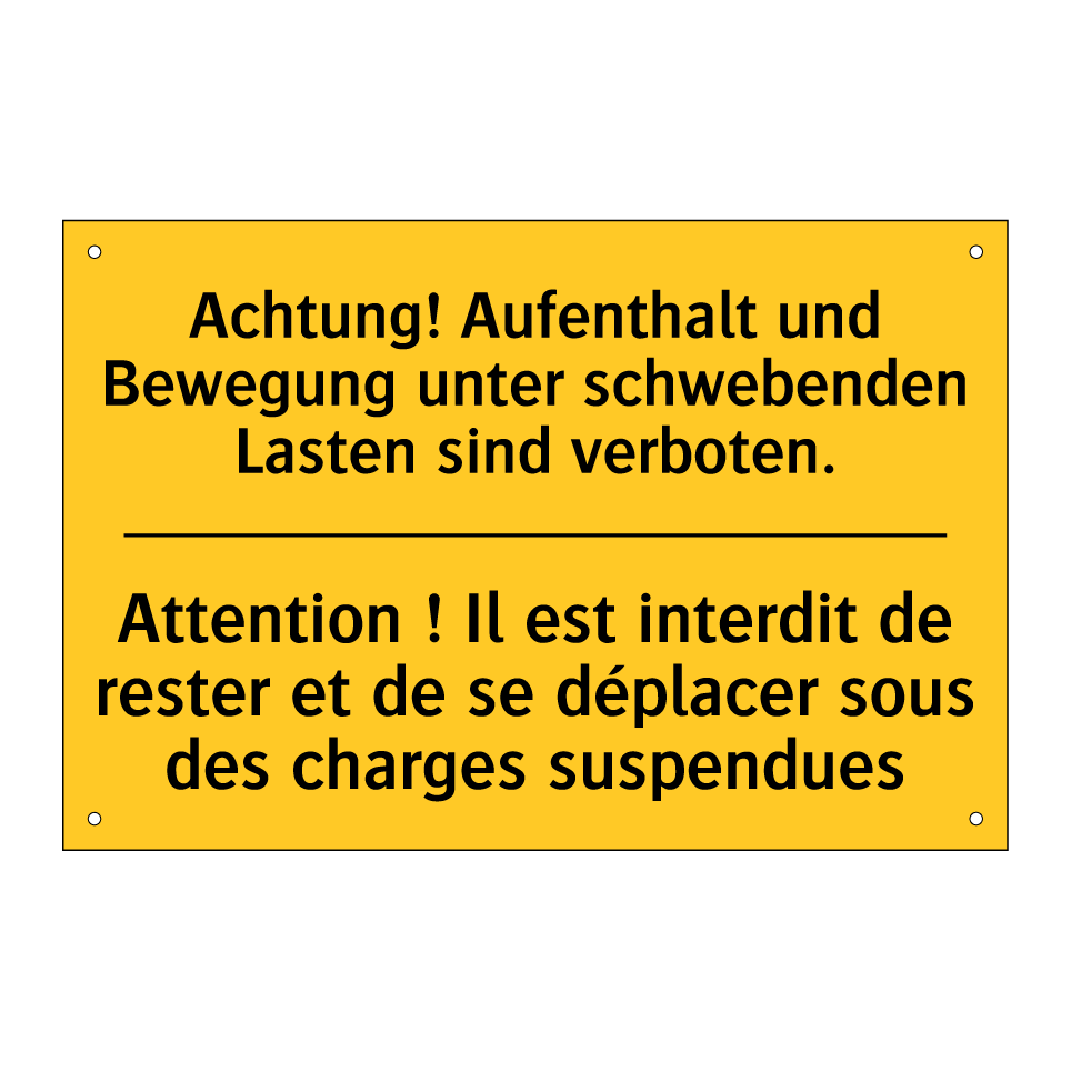 Achtung! Aufenthalt und Bewegung  /.../ - Attention ! Il est interdit de  /.../