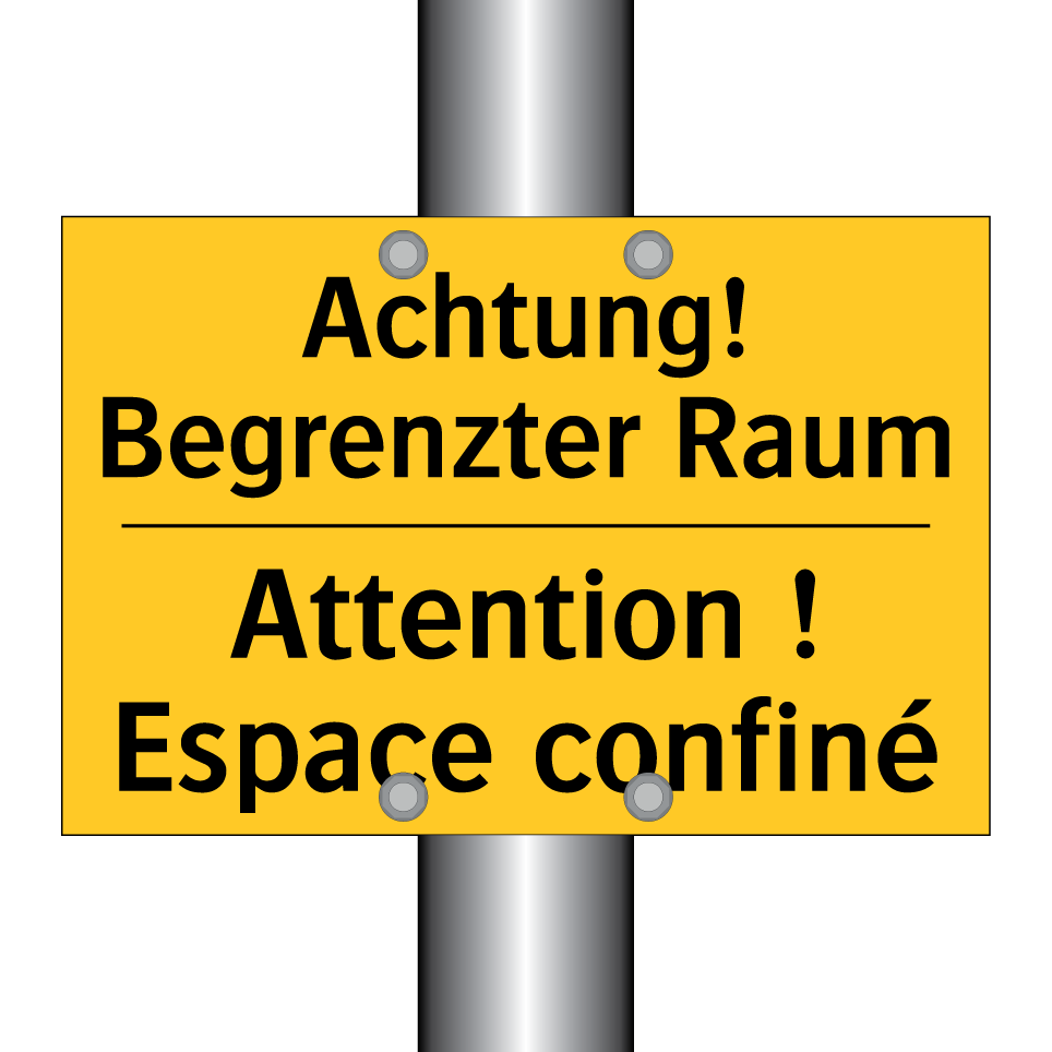 Achtung! Begrenzter Raum - Attention ! Espace confiné