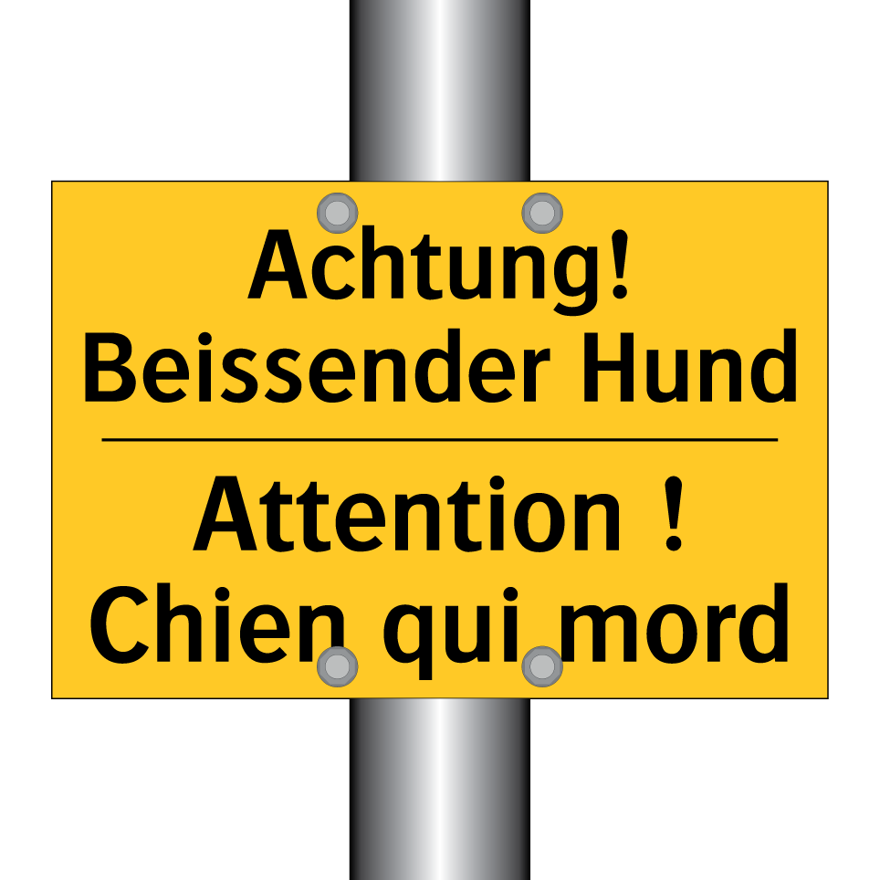 Achtung! Beissender Hund - Attention ! Chien qui mord