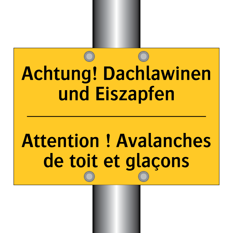 Achtung! Dachlawinen und Eiszapfen /.../ - Attention ! Avalanches de toit  /.../