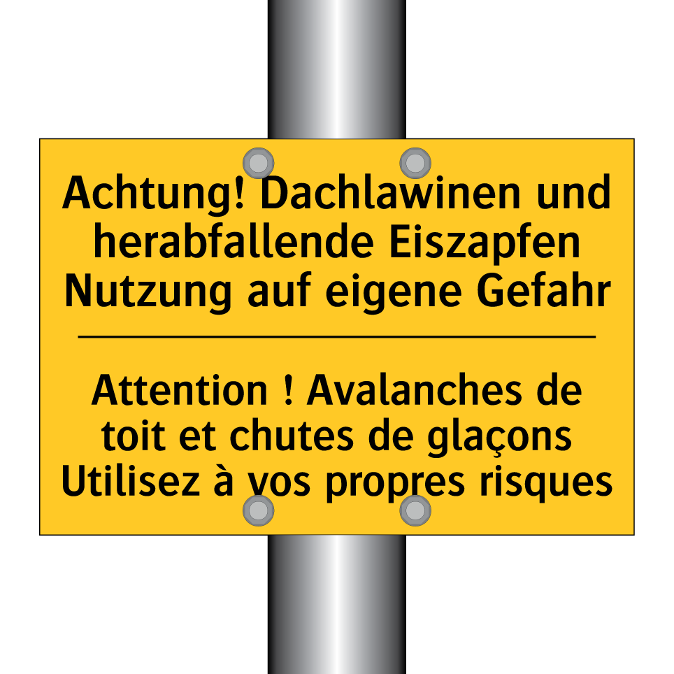 Achtung! Dachlawinen und herabfallende  /.../ - Attention ! Avalanches de toit  /.../