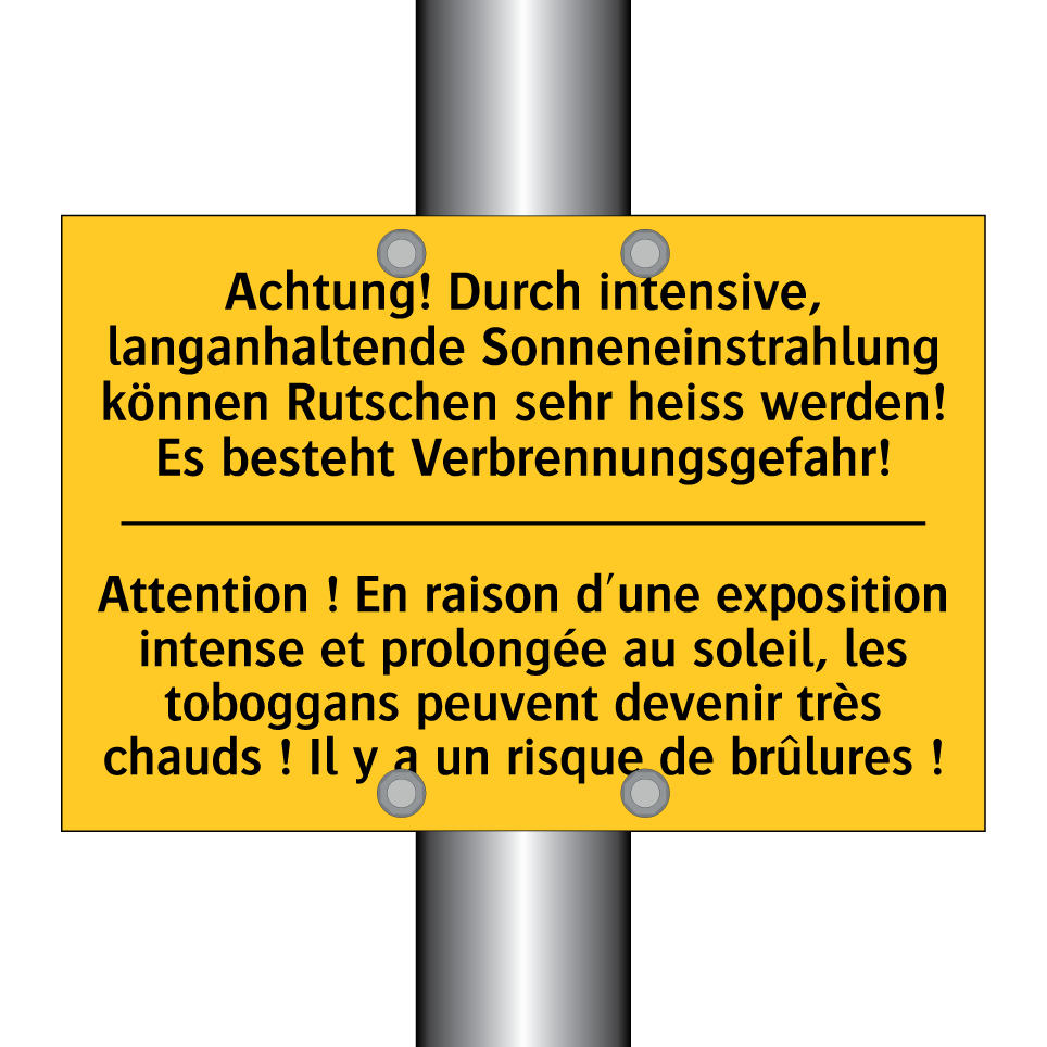 Achtung! Durch intensive, langanhaltende  /.../ - Attention ! En raison d'une exposition  /.../