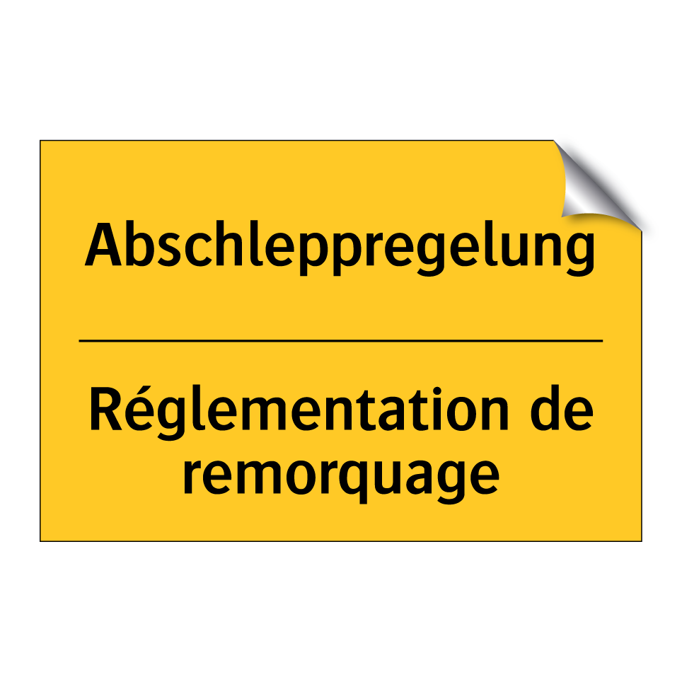 Abschleppregelung - Réglementation de remorquage