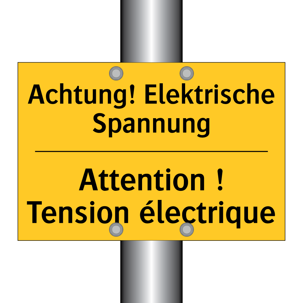 Achtung! Elektrische Spannung - Attention ! Tension électrique