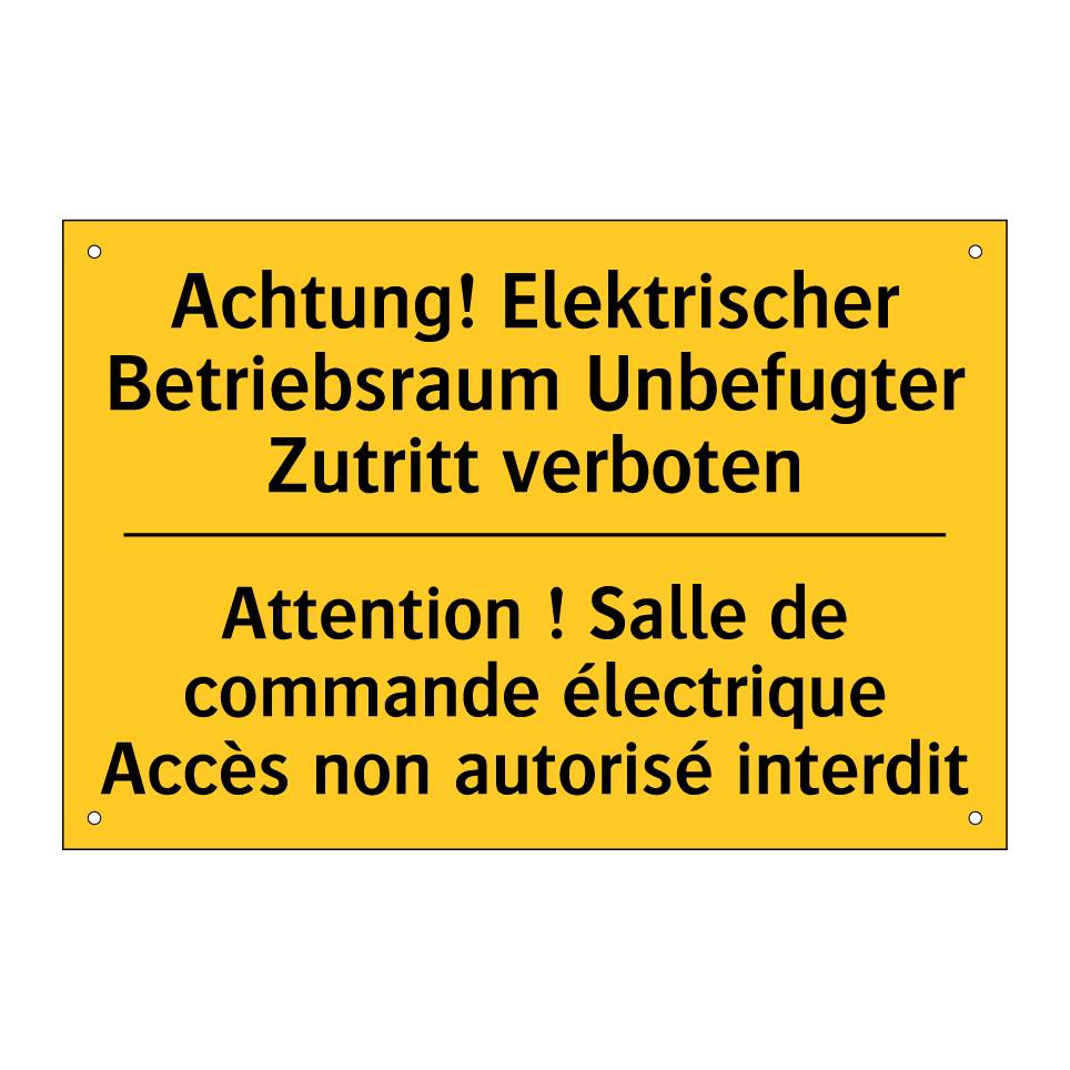 Achtung! Elektrischer Betriebsraum  /.../ - Attention ! Salle de commande  /.../