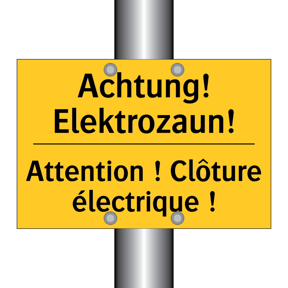 Achtung! Elektrozaun! - Attention ! Clôture électrique  /.../