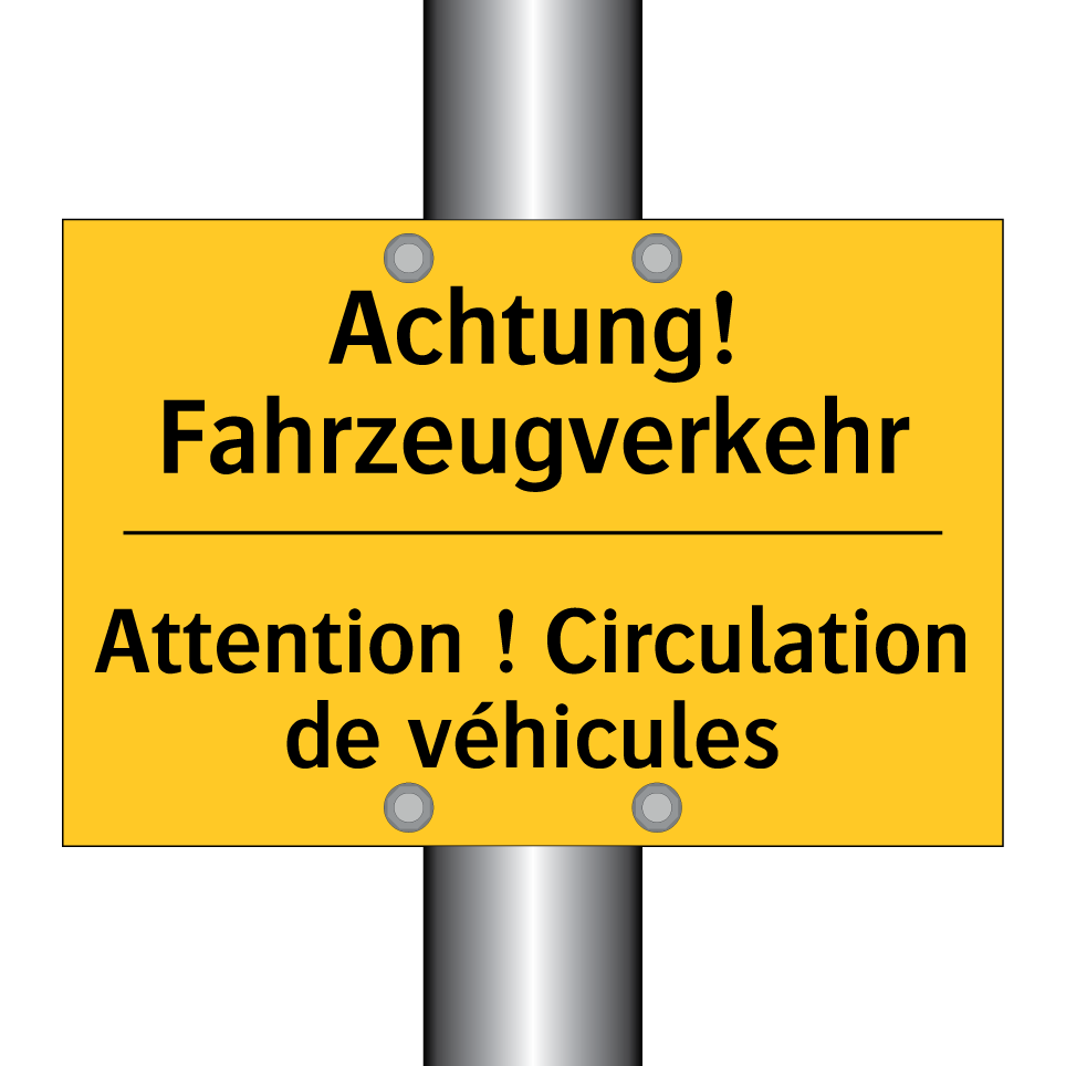 Achtung! Fahrzeugverkehr - Attention ! Circulation de véhicules /.../