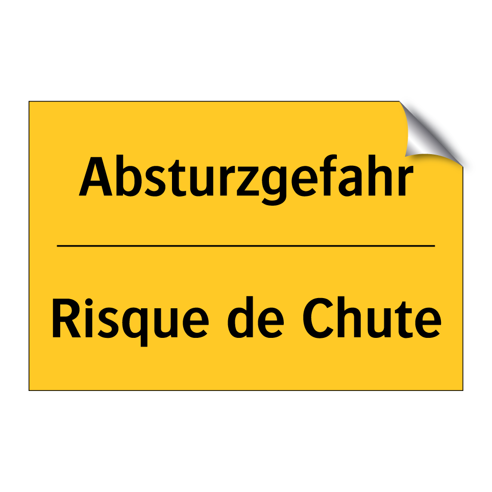 Absturzgefahr - Risque de Chute