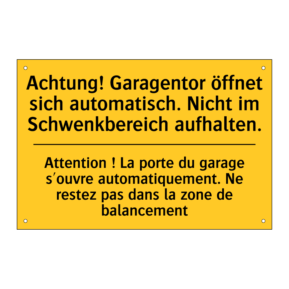 Achtung! Garagentor öffnet sich  /.../ - Attention ! La porte du garage  /.../