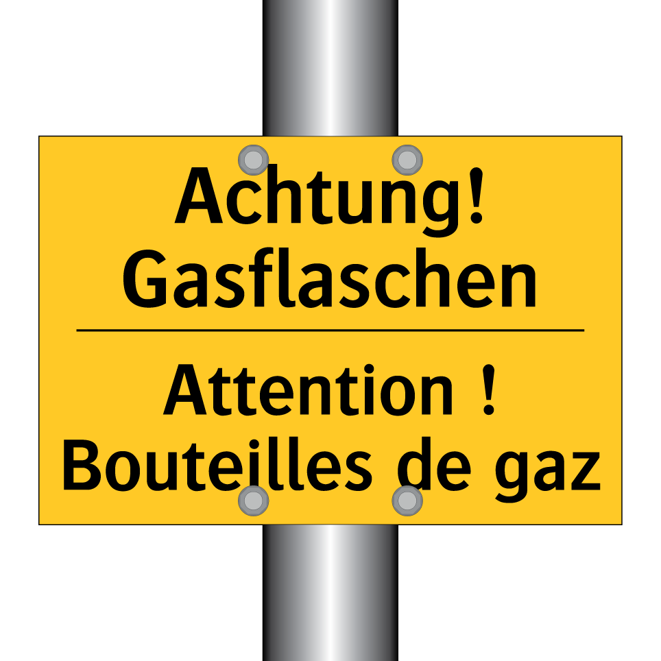 Achtung! Gasflaschen - Attention ! Bouteilles de gaz