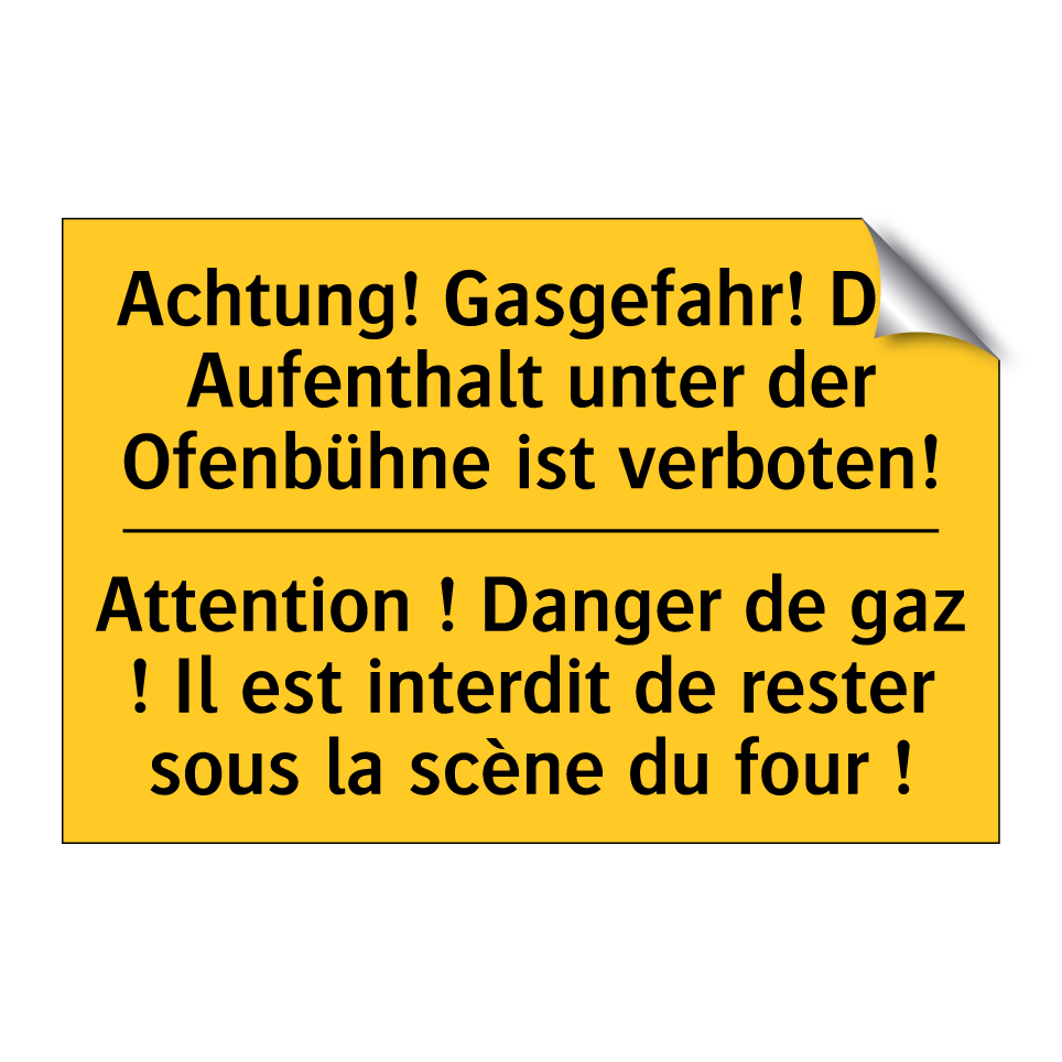 Achtung! Gasgefahr! Der Aufenthalt  /.../ - Attention ! Danger de gaz ! Il  /.../