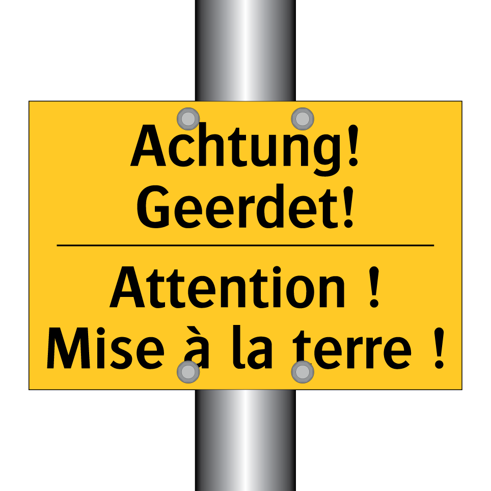 Achtung! Geerdet! - Attention ! Mise à la terre !