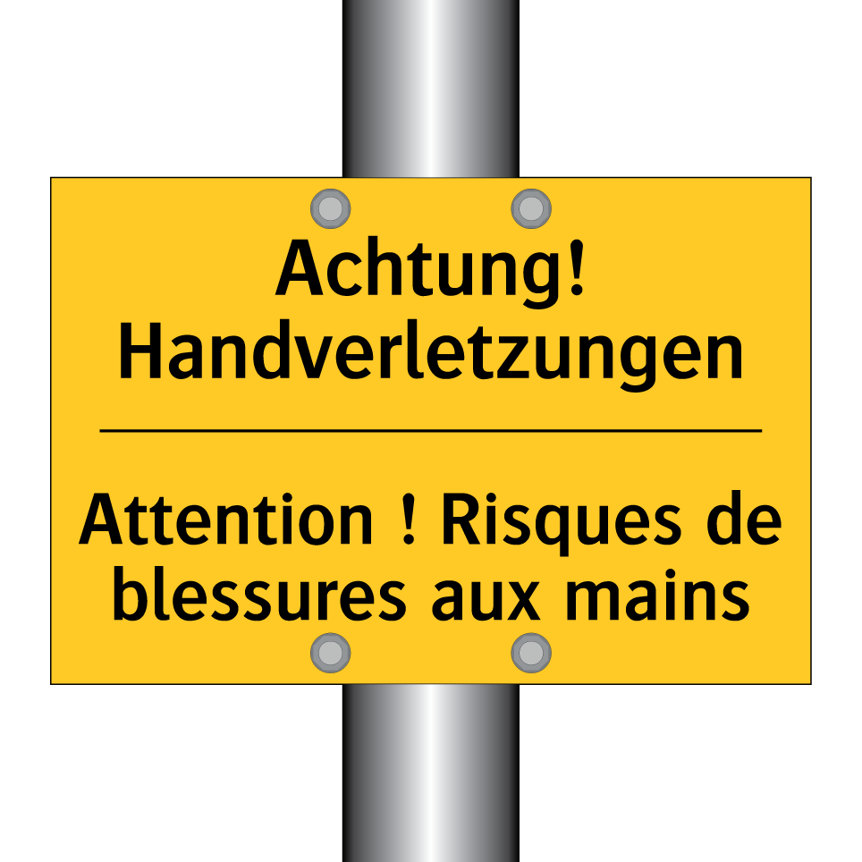 Achtung! Handverletzungen - Attention ! Risques de blessures  /.../
