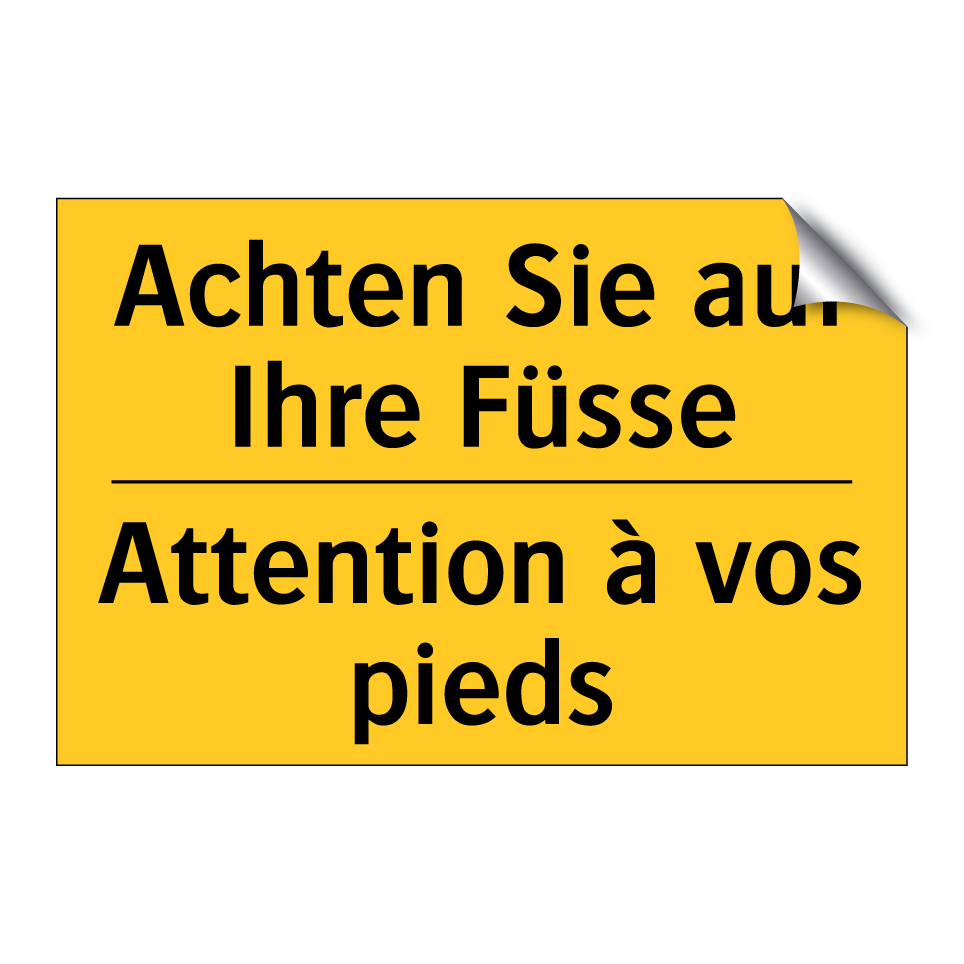 Achten Sie auf Ihre Füsse - Attention à vos pieds