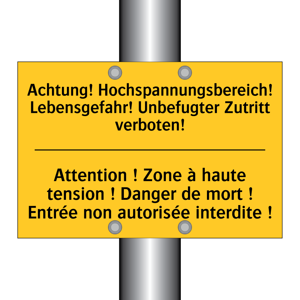 Achtung! Hochspannungsbereich!  /.../ - Attention ! Zone à haute tension  /.../