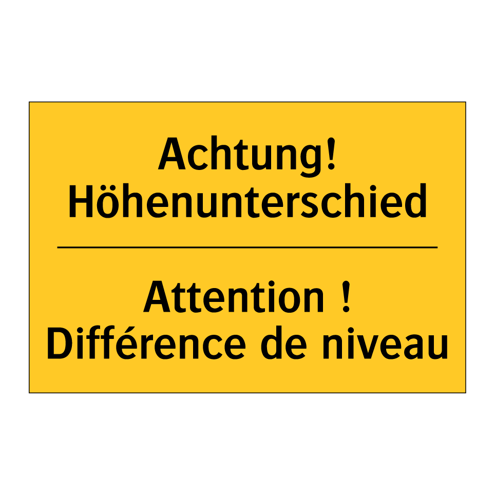 Achtung! Höhenunterschied - Attention ! Différence de niveau /.../