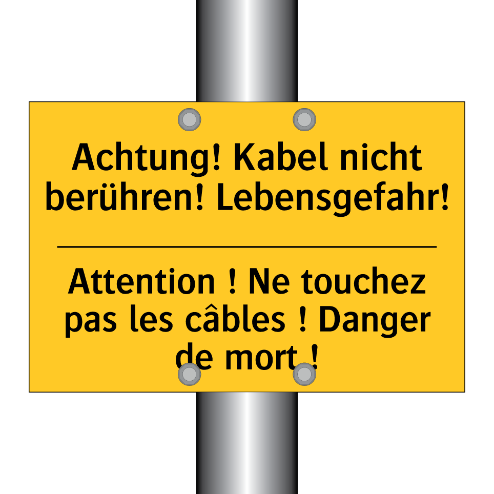 Achtung! Kabel nicht berühren!  /.../ - Attention ! Ne touchez pas les  /.../