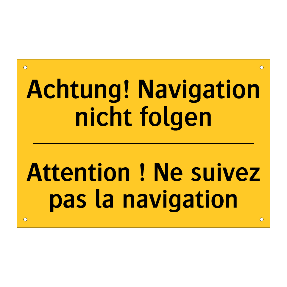 Achtung! Navigation nicht folgen /.../ - Attention ! Ne suivez pas la navigation /.../