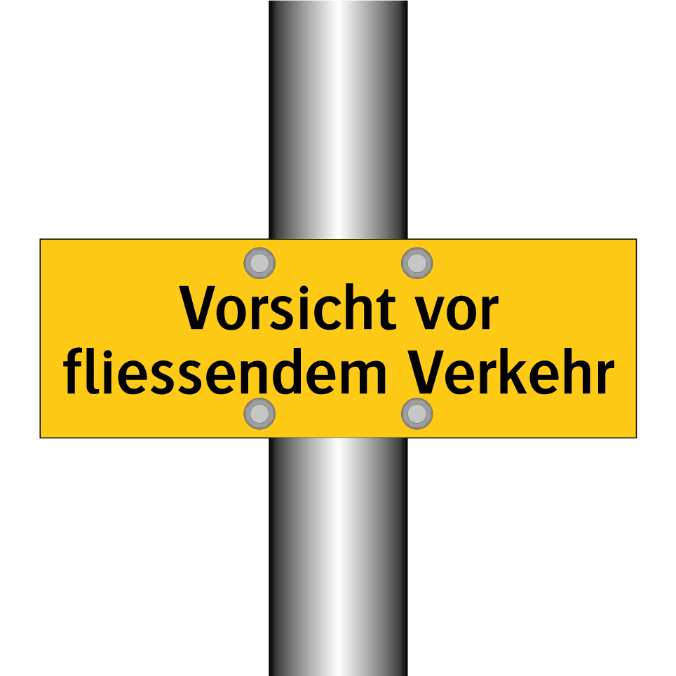 Vorsicht vor fliessendem Verkehr