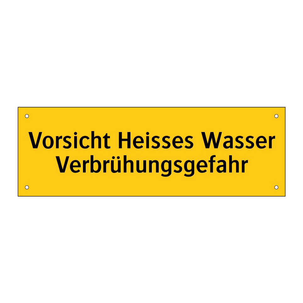 Vorsicht Heisses Wasser Verbrühungsgefahr