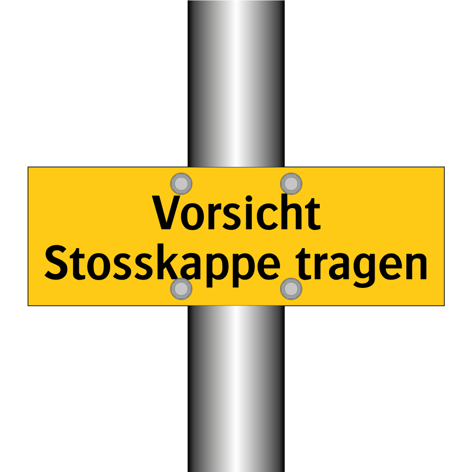 Vorsicht Stosskappe tragen