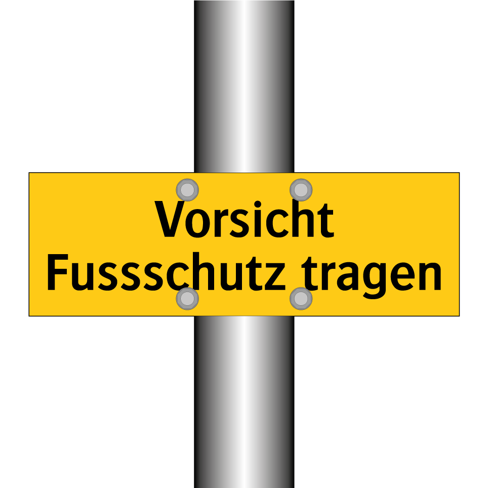 Vorsicht Fussschutz tragen