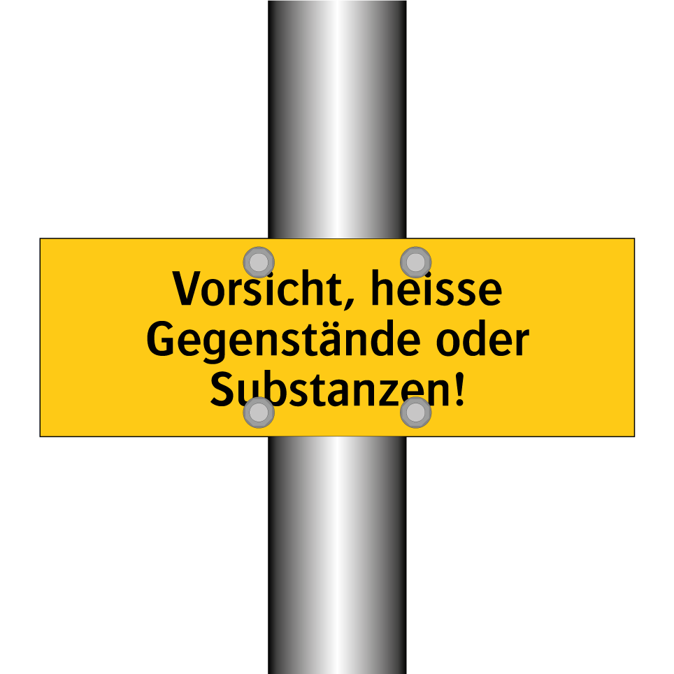 Vorsicht, heisse Gegenstände oder Substanzen!