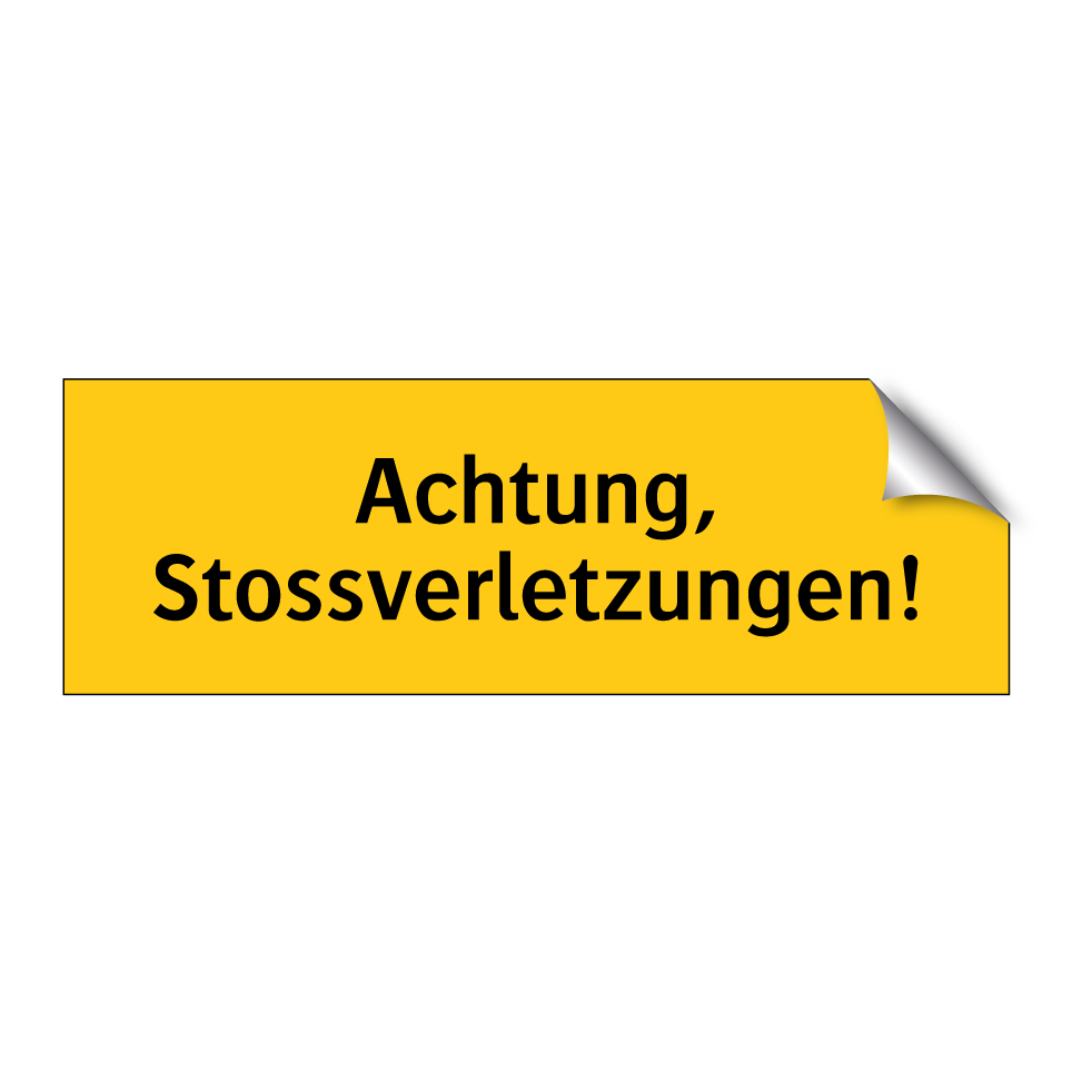 Achtung, Stossverletzungen!