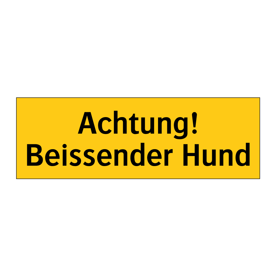 Achtung! Beissender Hund