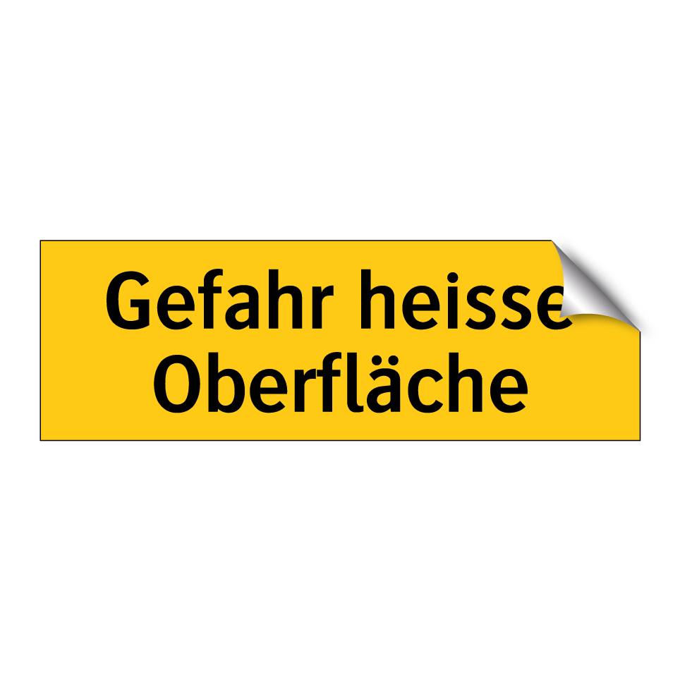 Gefahr heisse Oberfläche