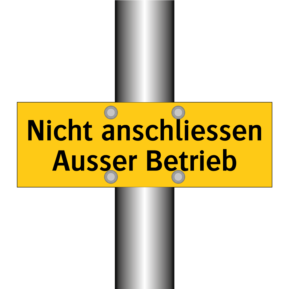Nicht anschliessen Ausser Betrieb
