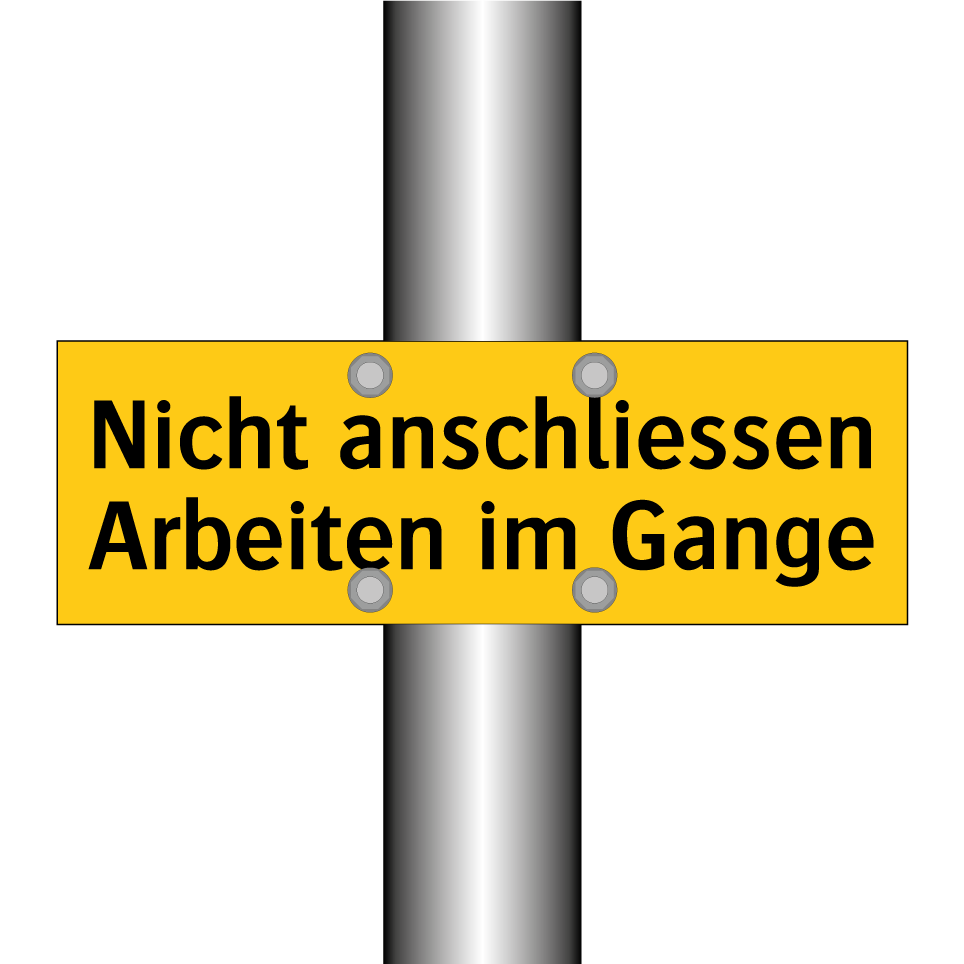 Nicht anschliessen Arbeiten im Gange