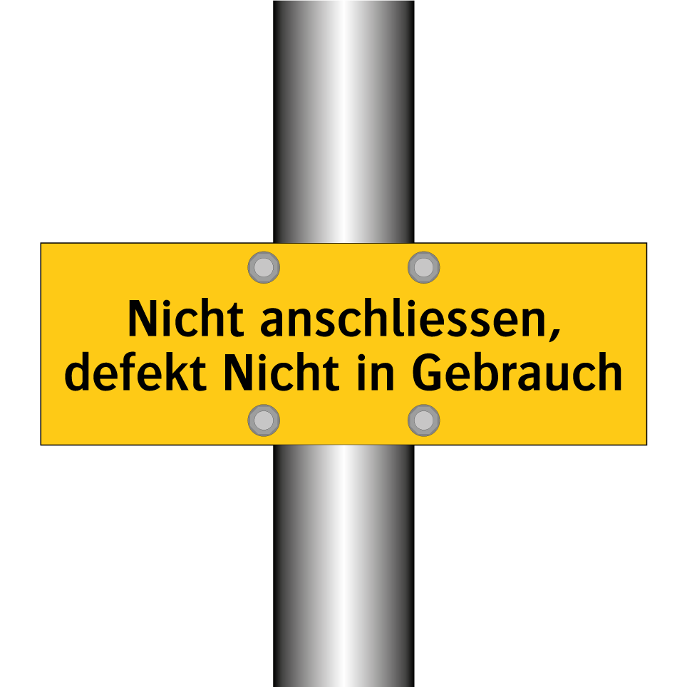 Nicht anschliessen, defekt Nicht in Gebrauch