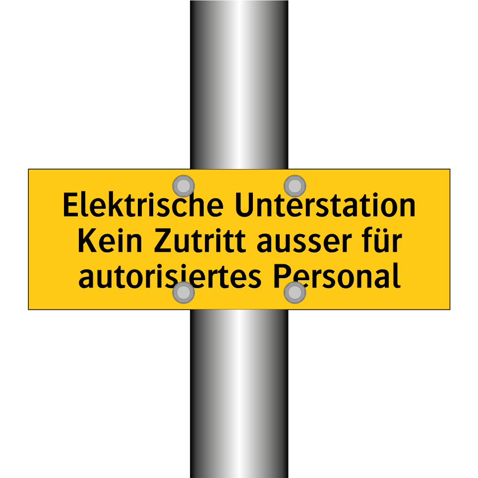 Elektrische Unterstation Kein Zutritt ausser für autorisiertes Personal