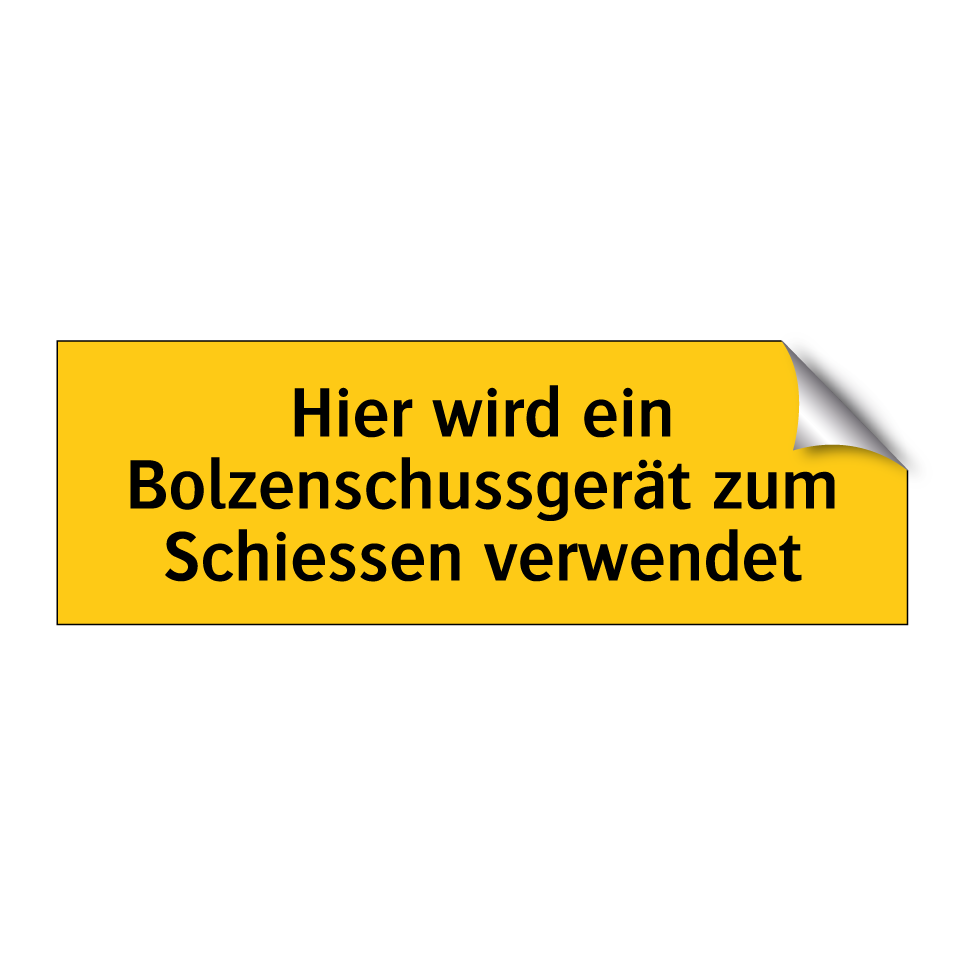 Hier wird ein Bolzenschussgerät zum Schiessen verwendet