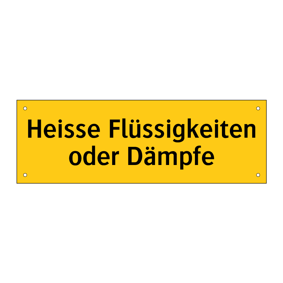 Heisse Flüssigkeiten oder Dämpfe