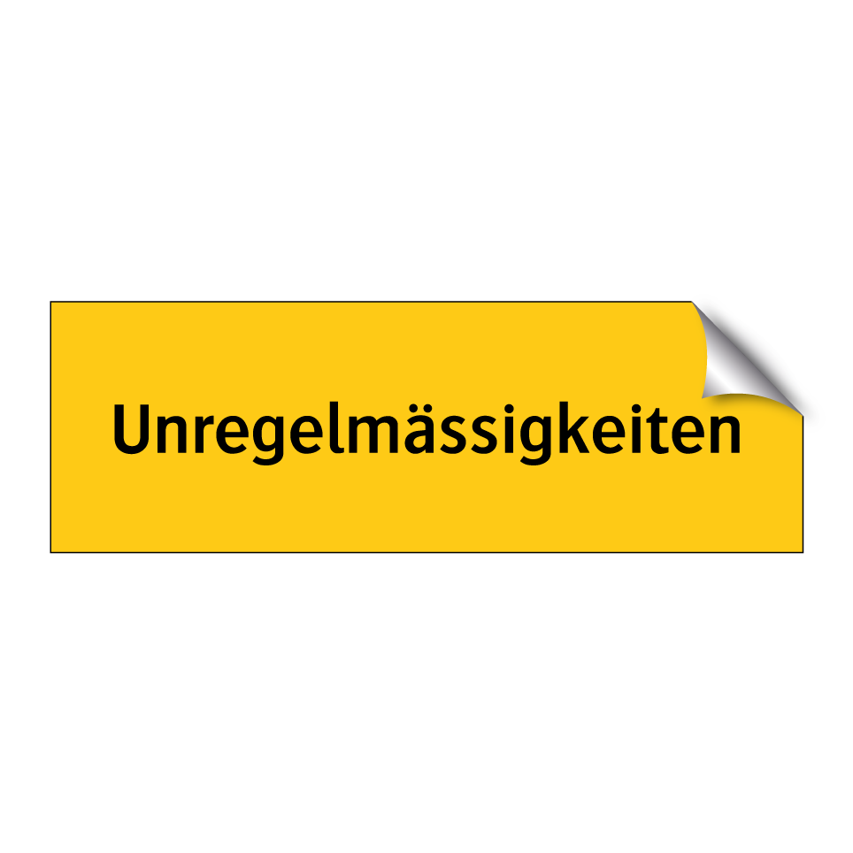 Unregelmässigkeiten
