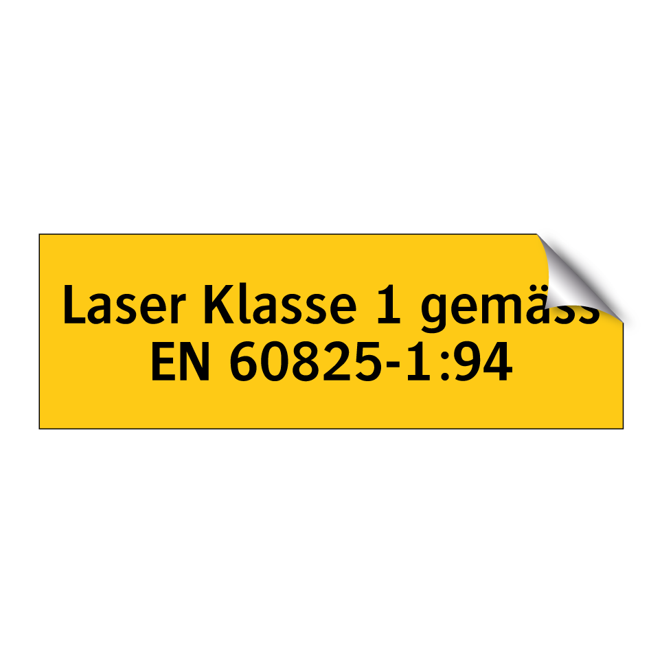 Laser Klasse 1 gemäss EN 60825-1:94