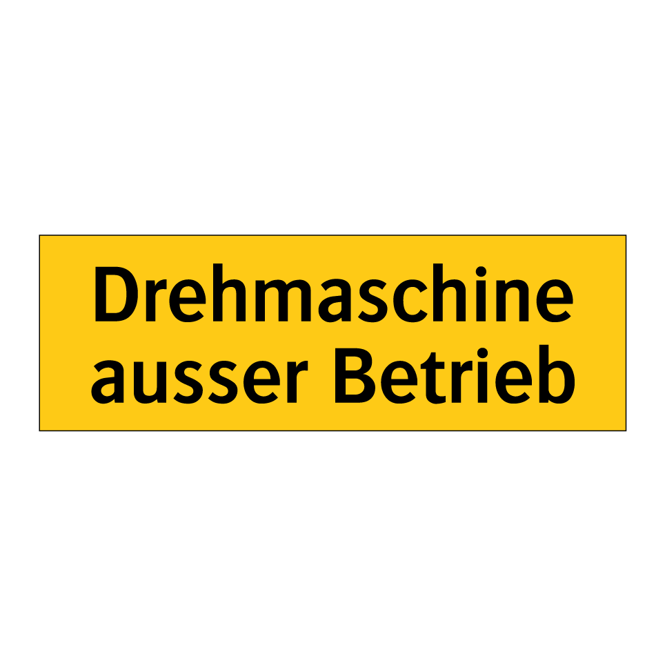 Drehmaschine ausser Betrieb