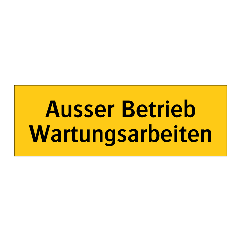 Ausser Betrieb Wartungsarbeiten