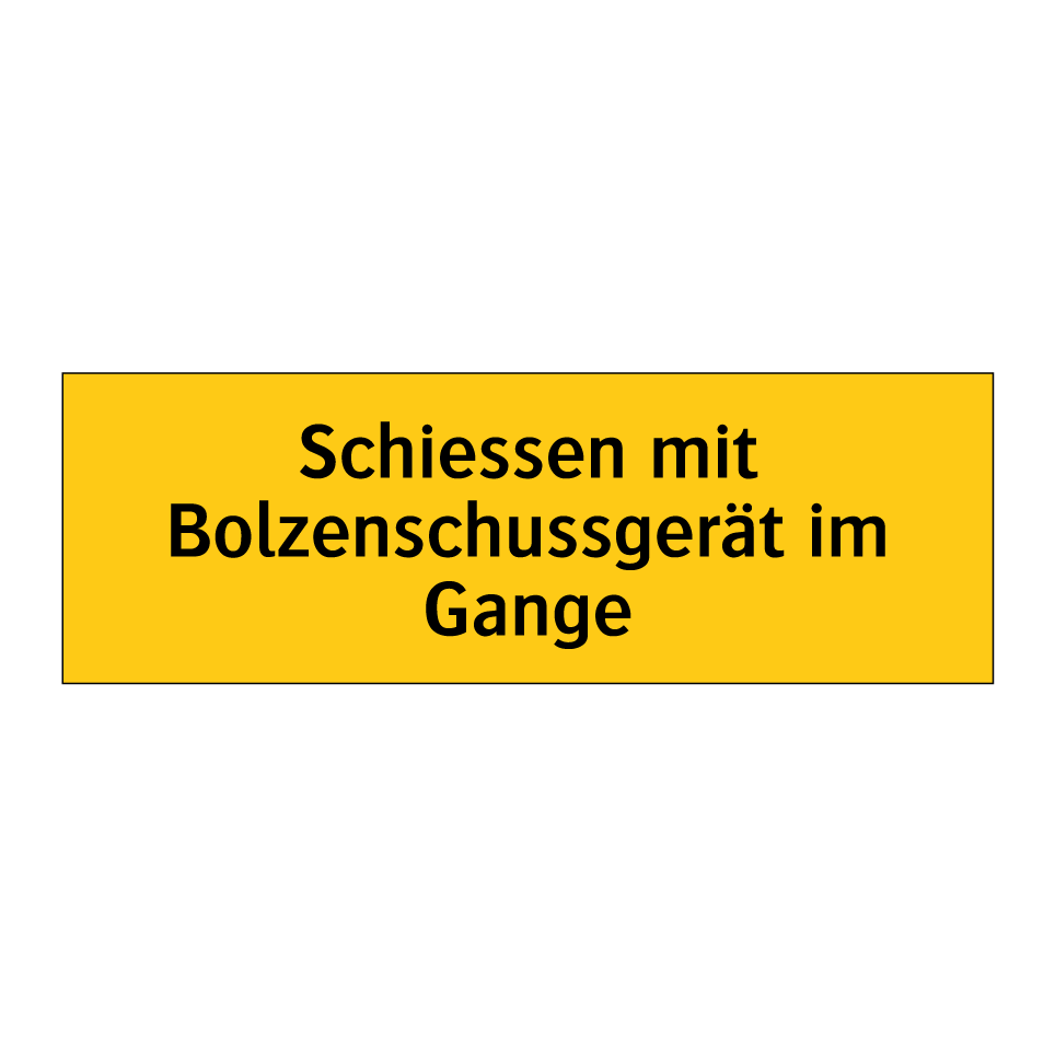 Schiessen mit Bolzenschussgerät im Gange
