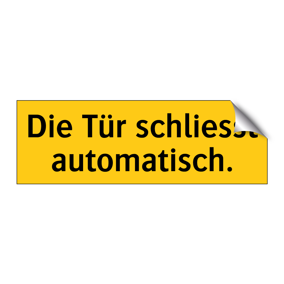 Die Tür schliesst automatisch.