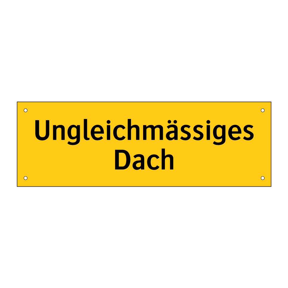 Ungleichmässiges Dach