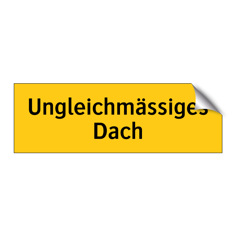 Ungleichmässiges Dach