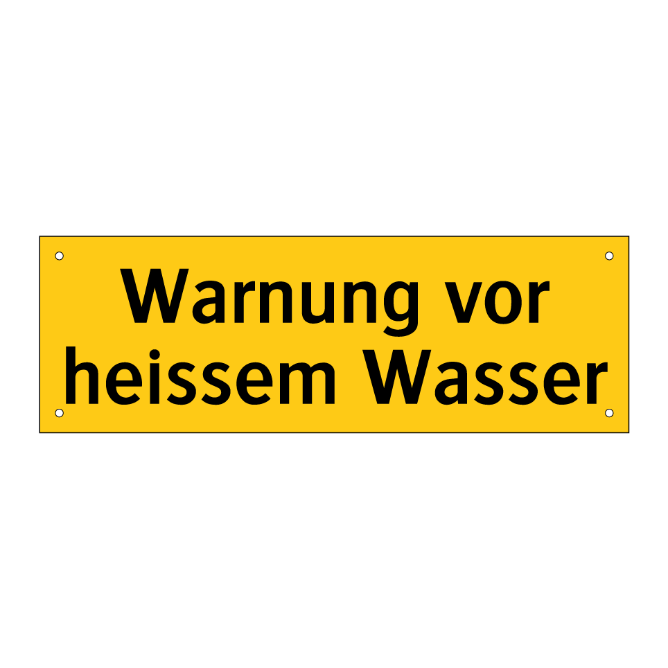 Warnung vor heissem Wasser