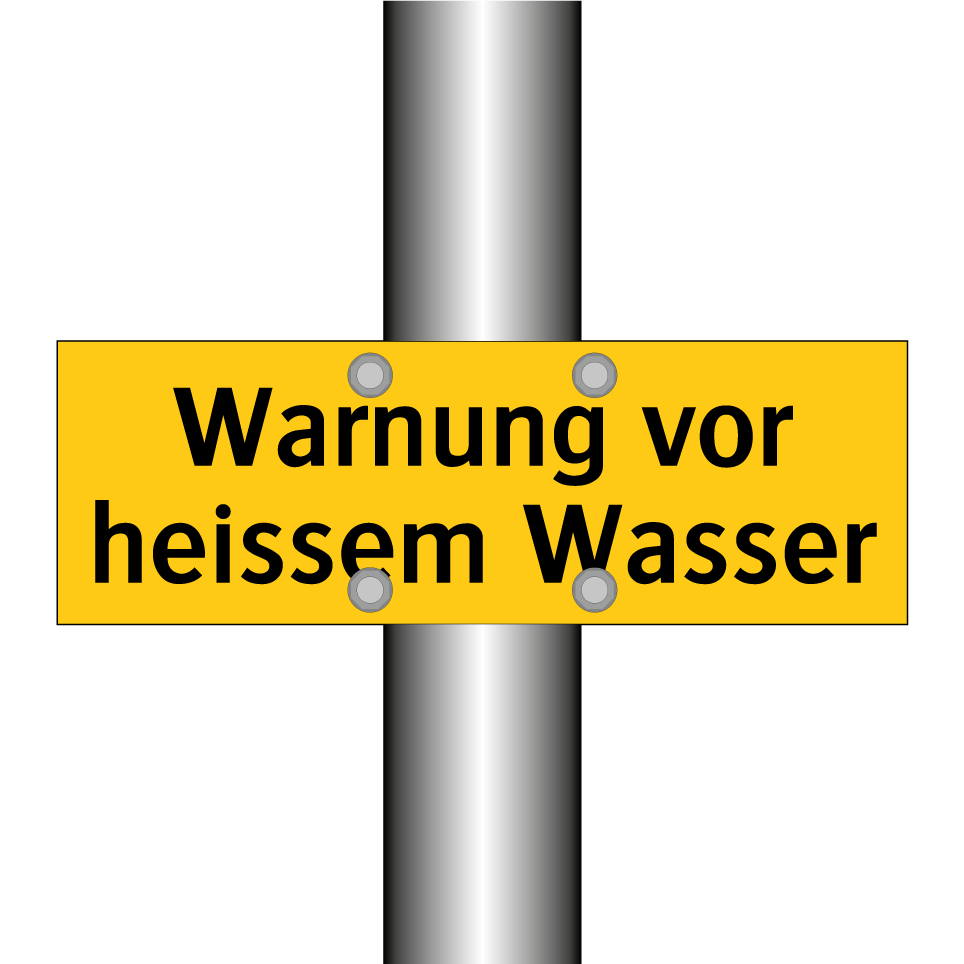 Warnung vor heissem Wasser