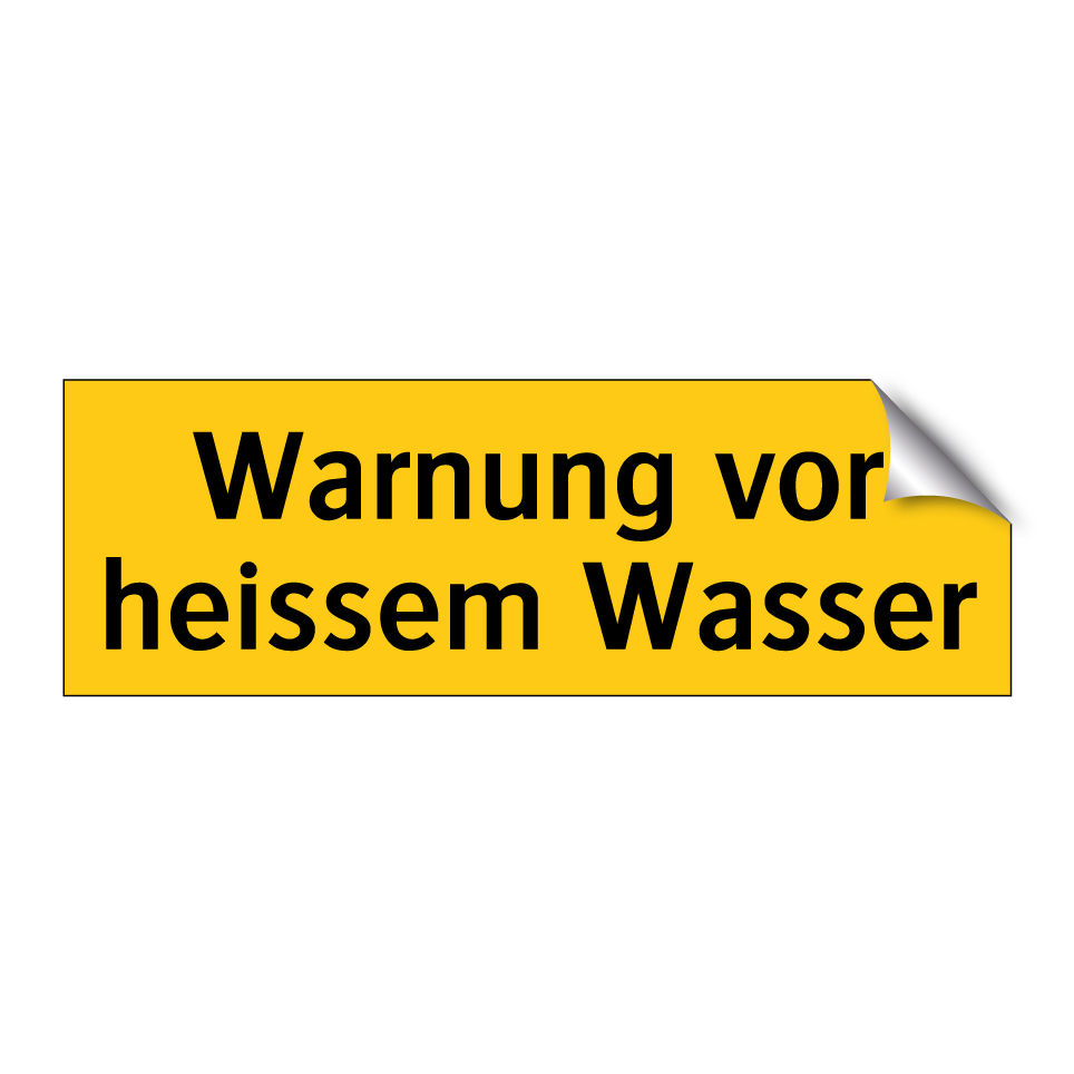 Warnung vor heissem Wasser